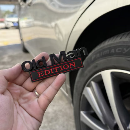 Metalen Autobadge 'Old Man'