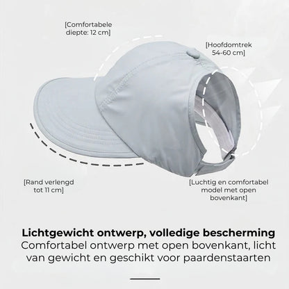 Zonnehoed met brede rand voor dames – UV-bescherming, sneldrogende stof en ademend draagcomfort 🌊
