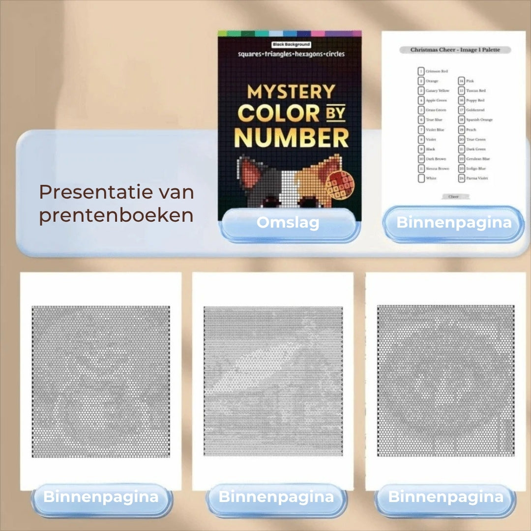 Kleuren op Nummer Mozaïek Kleurboek
