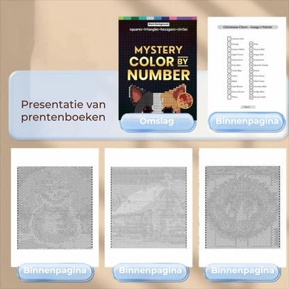 Kleuren op Nummer Mozaïek Kleurboek