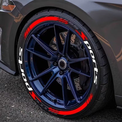 3D Auto Bandenstickers - 4 stuks