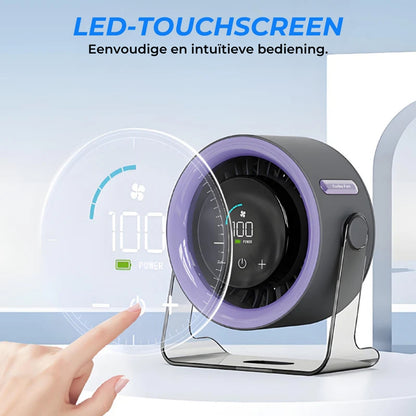 Mini-Bureauventilator met LED-Display