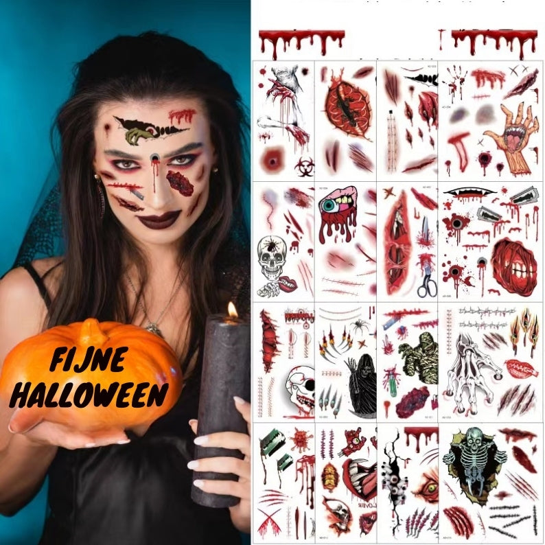 Halloween make-up tijdelijke tatoeage