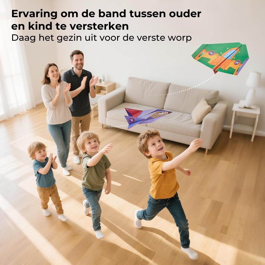 Creatieve DIY Papieren Vliegtuigjesset