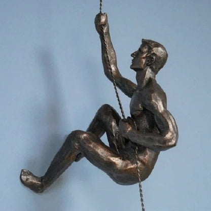 Klimmer sculptuur wanddecoratie