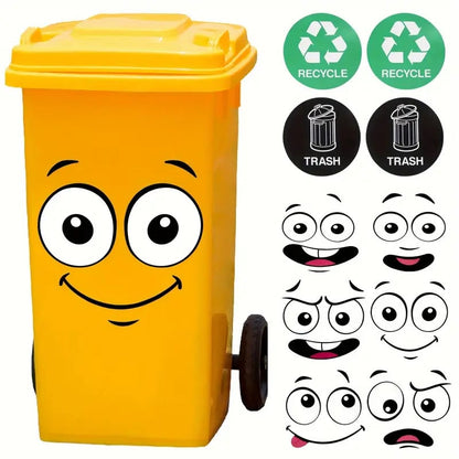 Milieuvriendelijke Vuilnisbakstickers - 4 Stuks