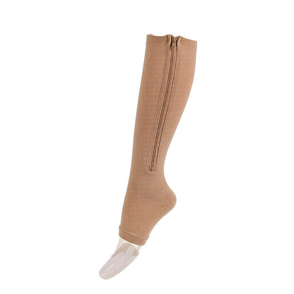 Compressiekousen met ritssluiting voor gemakkelijk aantrekken