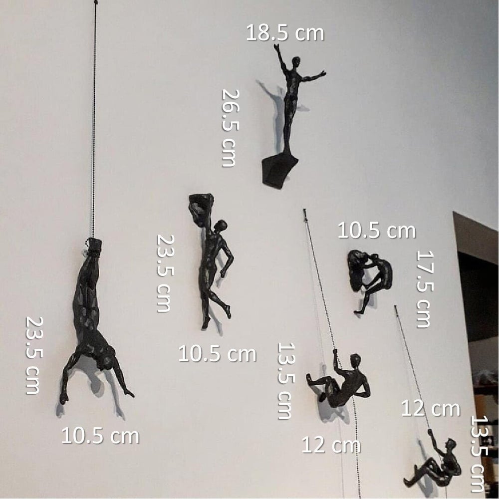Klimmer sculptuur wanddecoratie