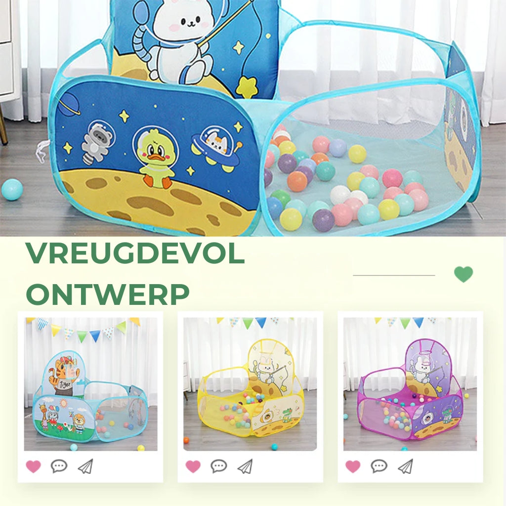 Opvouwbaar Ballenbad met Basketbalring