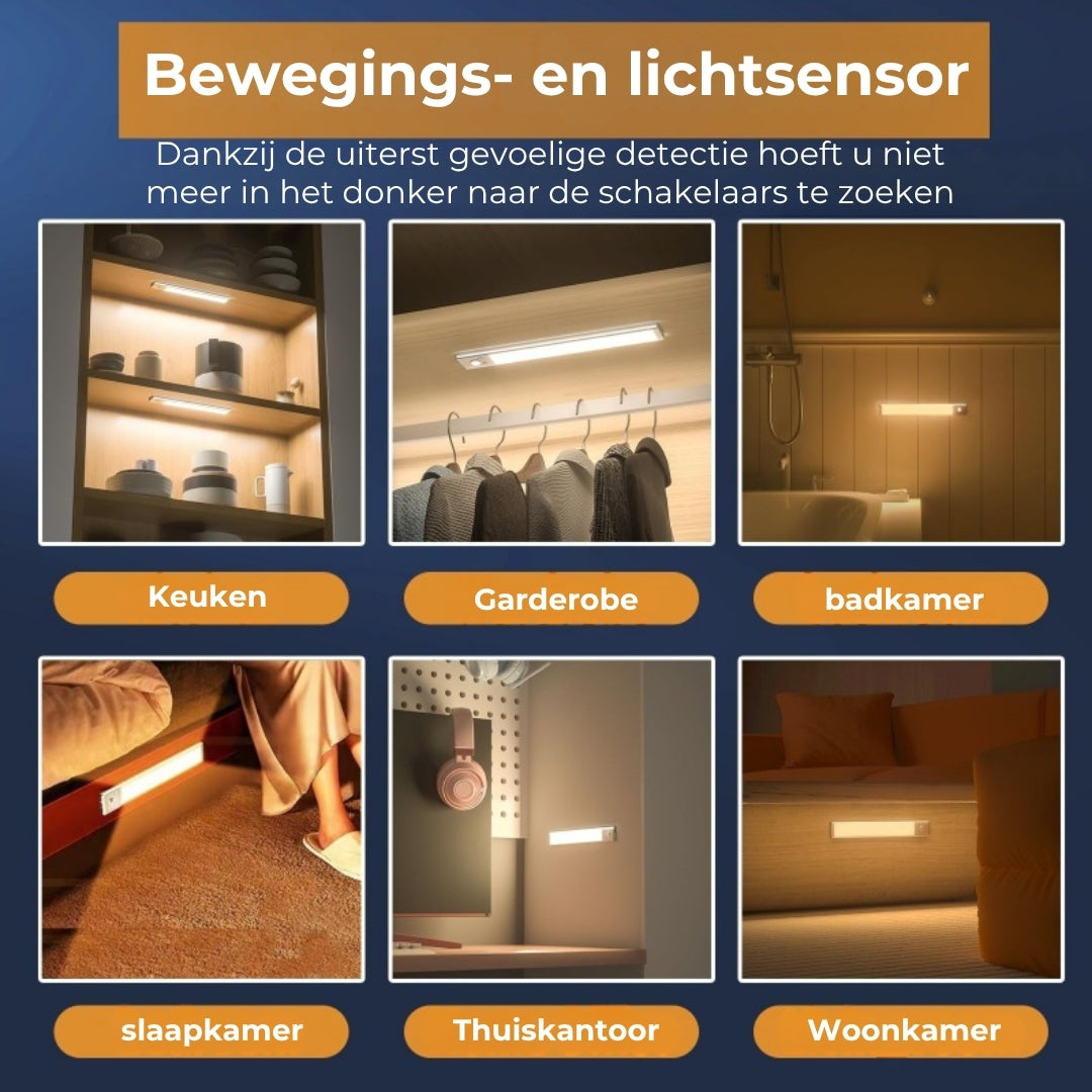 USB-oplaadbare LED-bewegingssensorlamp