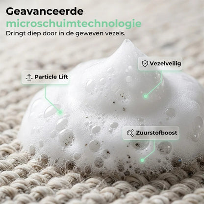 Waterloze Tapijtreiniger met Microschuimtechnologie