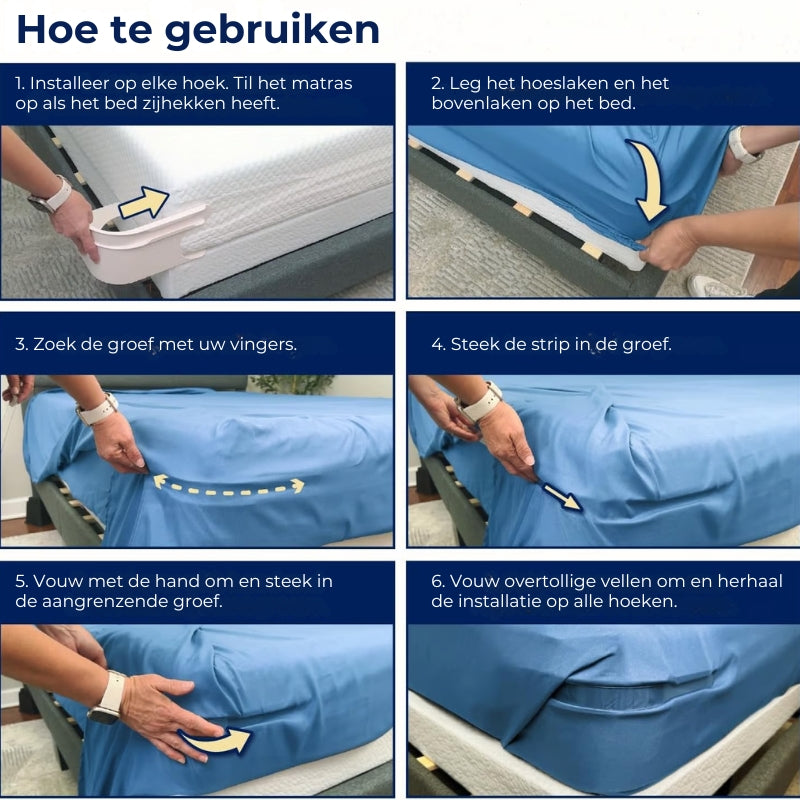 Lakenhouders (4st) - Houd lakens stevig op hun plaats