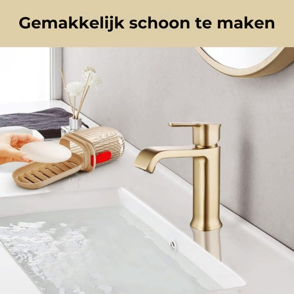 Reiszeepdoosje met afvoer