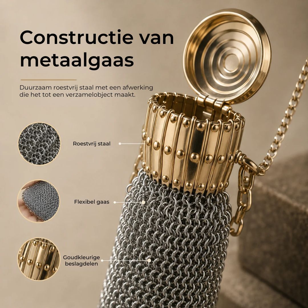 Vintage Metaalgaas Zakportemonnee