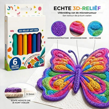 3D Reliëf Kunstpen met Microschuimstructuur