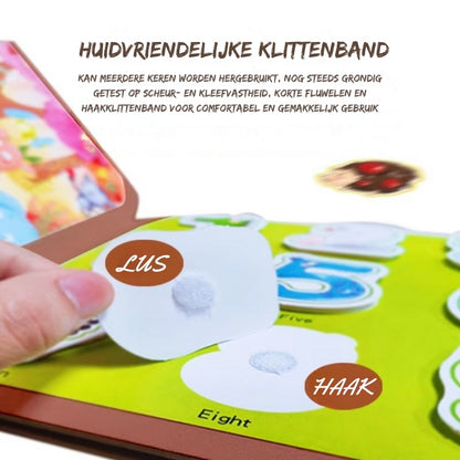 2-in-1 magisch Montessori-verhalenboek om in te kleuren en mee te spelen
