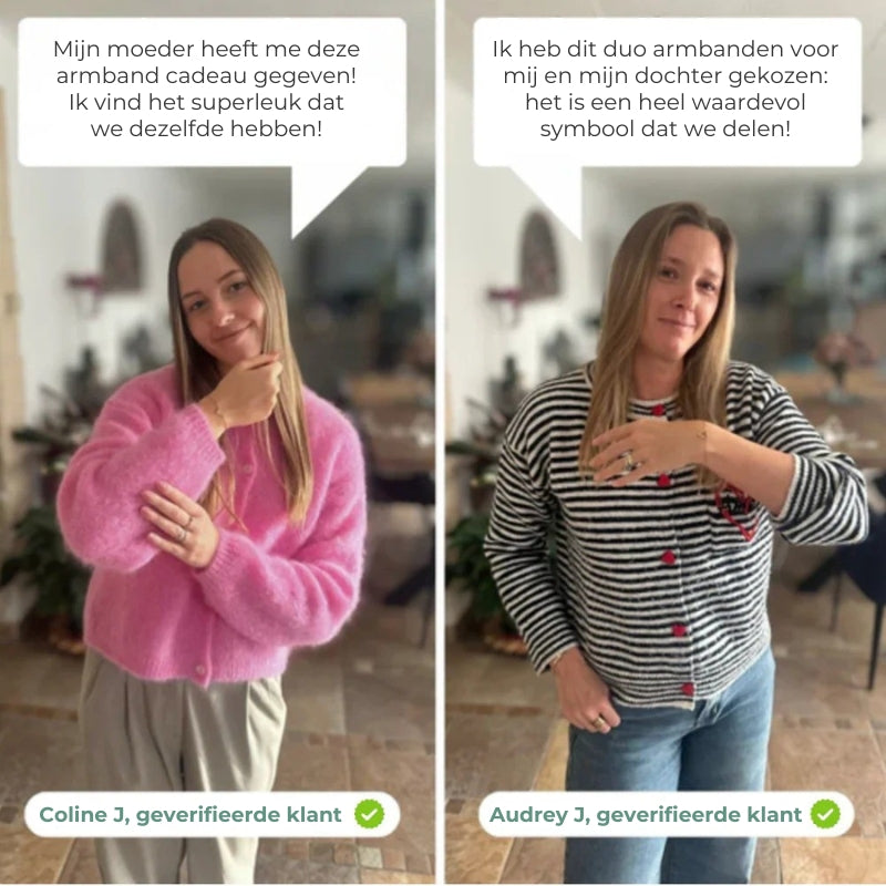 Moeder en dochter hartarmbanden