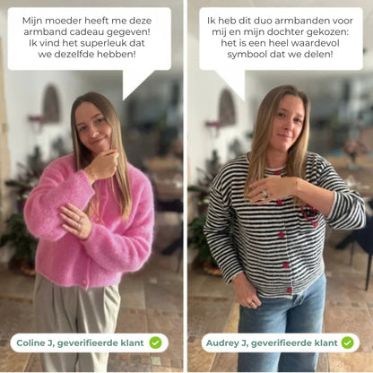 Moeder en dochter hartarmbanden