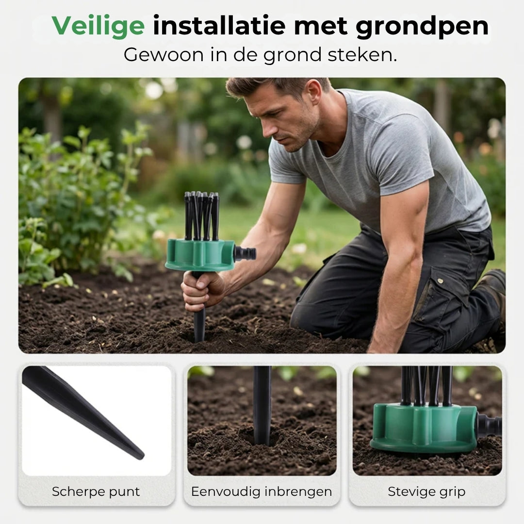 Krachtige 360° Gazonsproeier