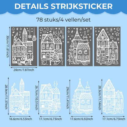 Kerst Raamstickerset - 78 Stuks