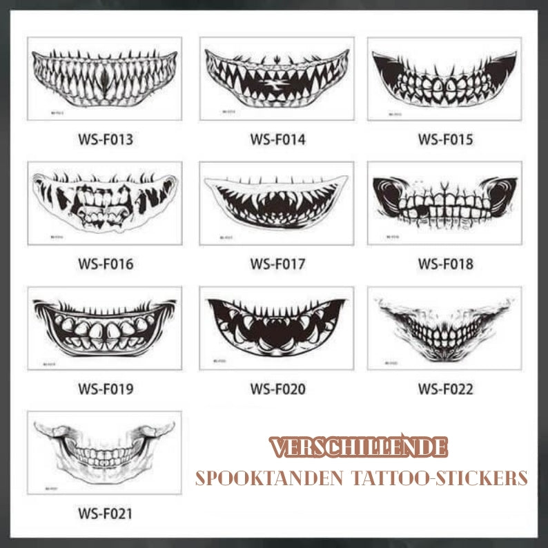 Halloween make-up tijdelijke tatoeage