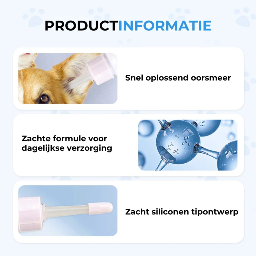 📢✨ Oorreiniger voor huisdieren - Milde formule met verzachtende aloë voor honden en katten, voorkomt infecties en geurtjes 🌿