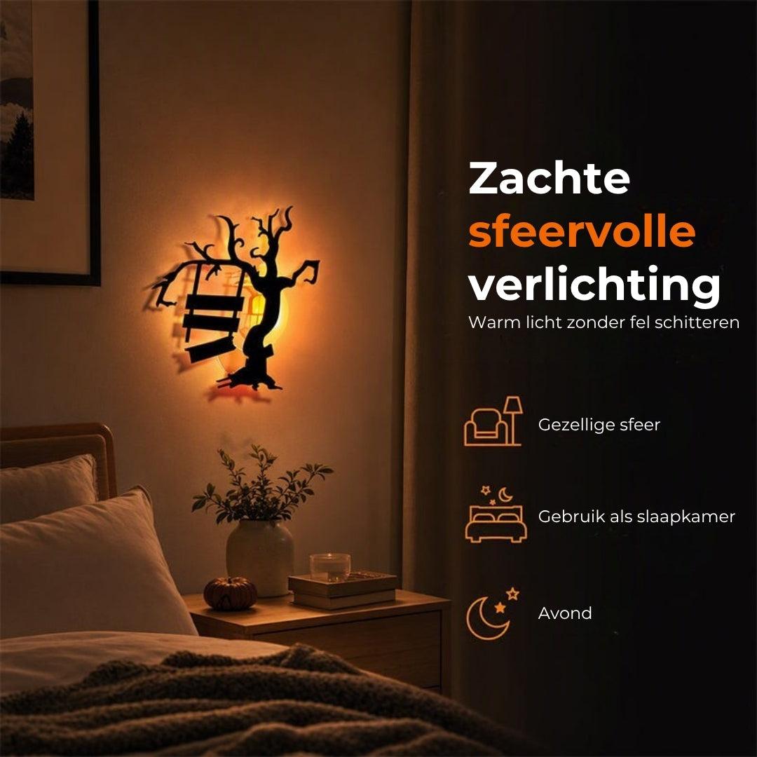 3D Halloween Glow-in-the-Dark Wandstickers - 12 Stuks