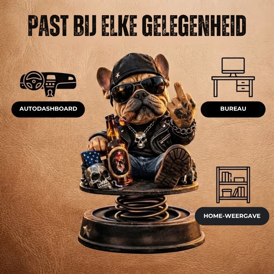 Stoere Bulldog Dashboarddecoratie