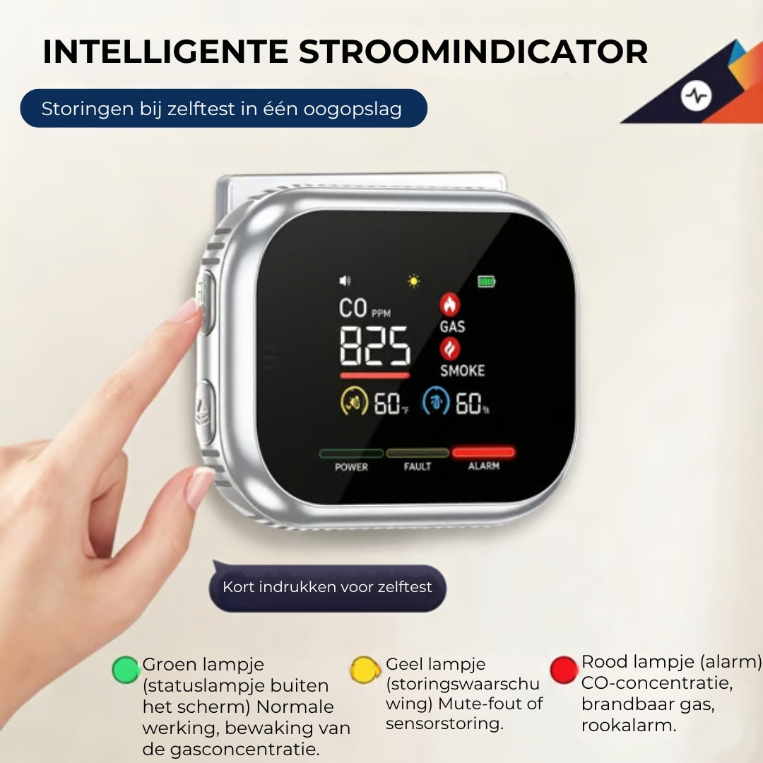 6-in-1 Slimme Veiligheidsdetector - Tot 12 Detecteerbare Stoffen