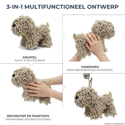 Schattige hond microvezel drooghanddoek