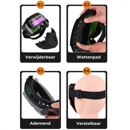 Gezichtsmasker met Automatische Verduistering en Koolstoffilter