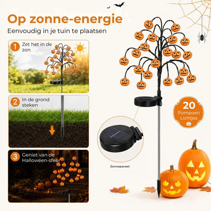 Pompoen Tuinlampen op Zonne-Energie