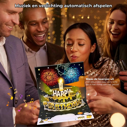 3D Verjaardagskaart met Muziek