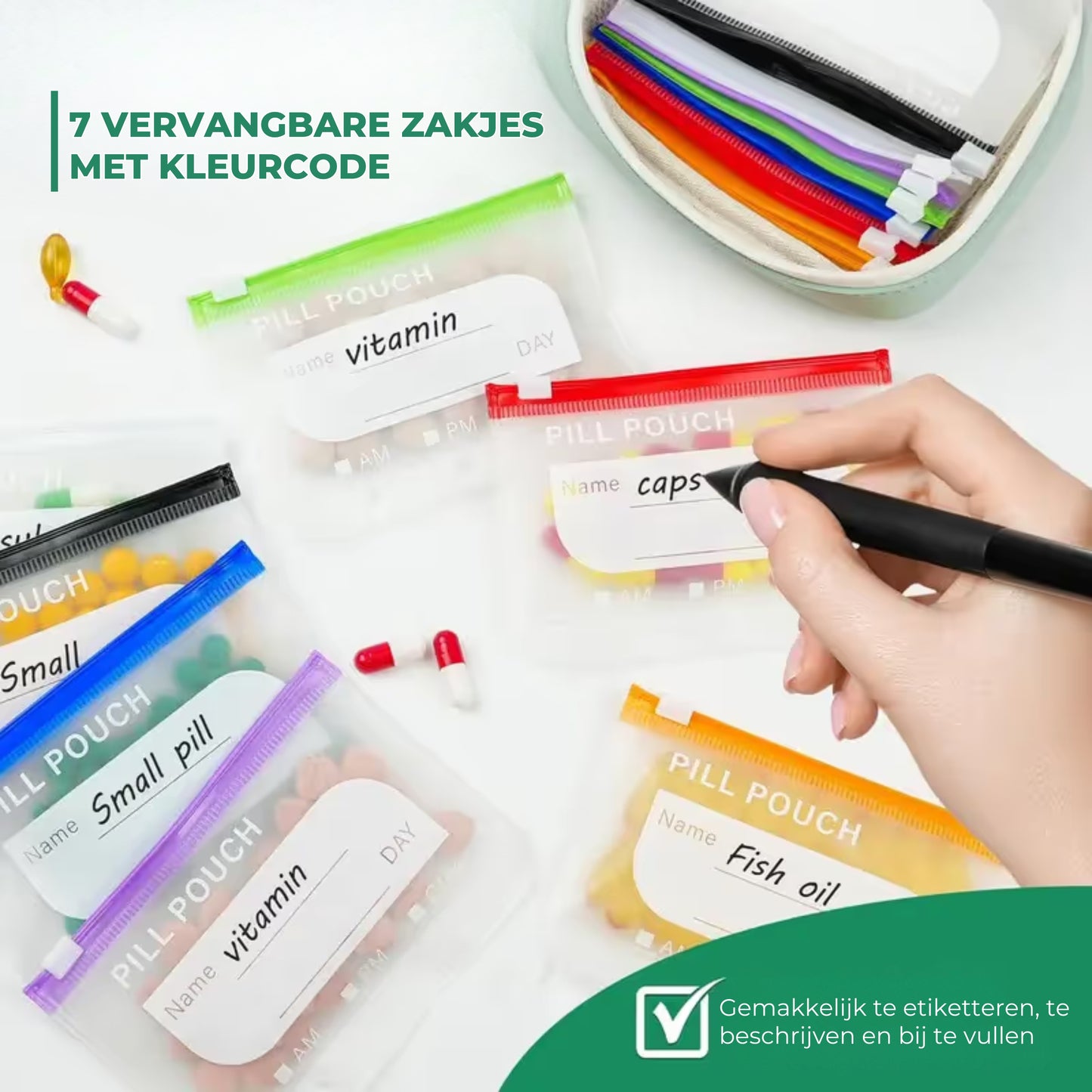 Set Waterdichte Pillenzakjes