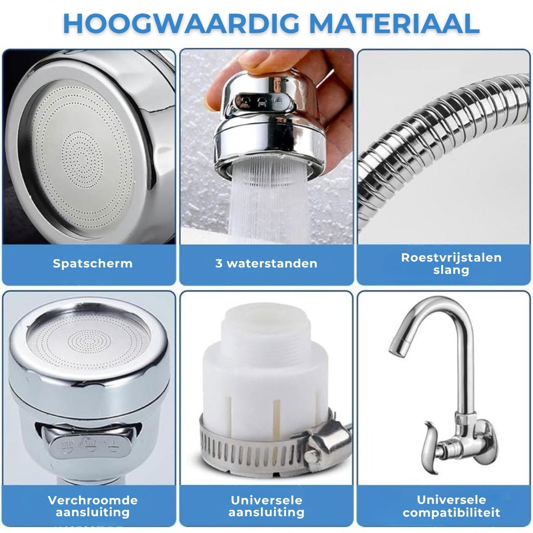 Sproeikop verlengstuk voor de keukenkraan