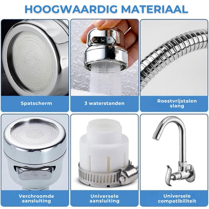Sproeikop verlengstuk voor de keukenkraan