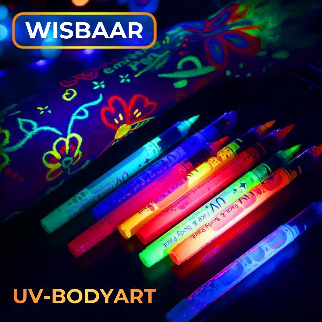 UV Glow In The Dark Markers - 8 Stuks