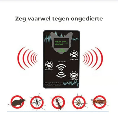 Ultrasone bescherming tegen knaagdieren (46-75 m² dekking)