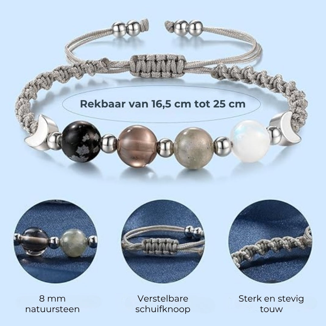 Maanfasen Crystal Armband
