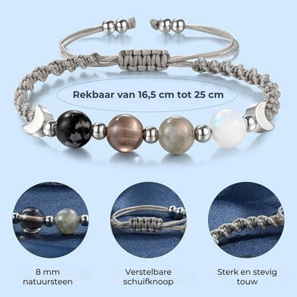 Maanfasen Crystal Armband