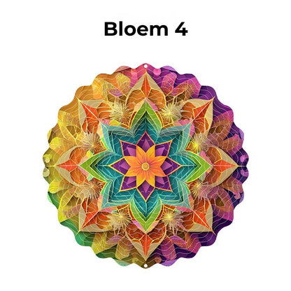 Hangende Windvanger Mandala-3D-effect