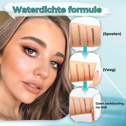 Waterdichte 3D-wenkbrauwpen met 4 vorkpunten voor microblading