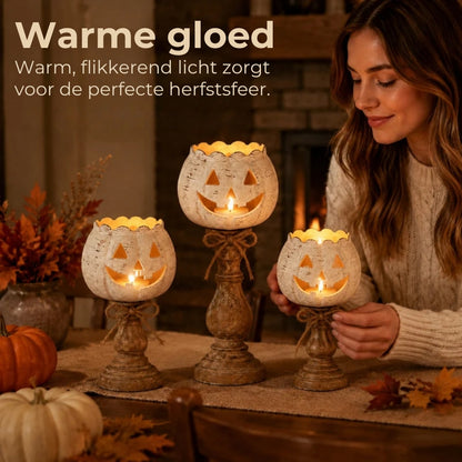 Halloween Pompoen Kandelaar