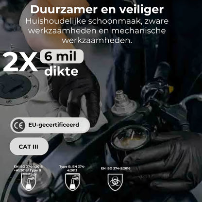 Snijbestendige Nitril Wegwerphandschoenen - 20 Stuks