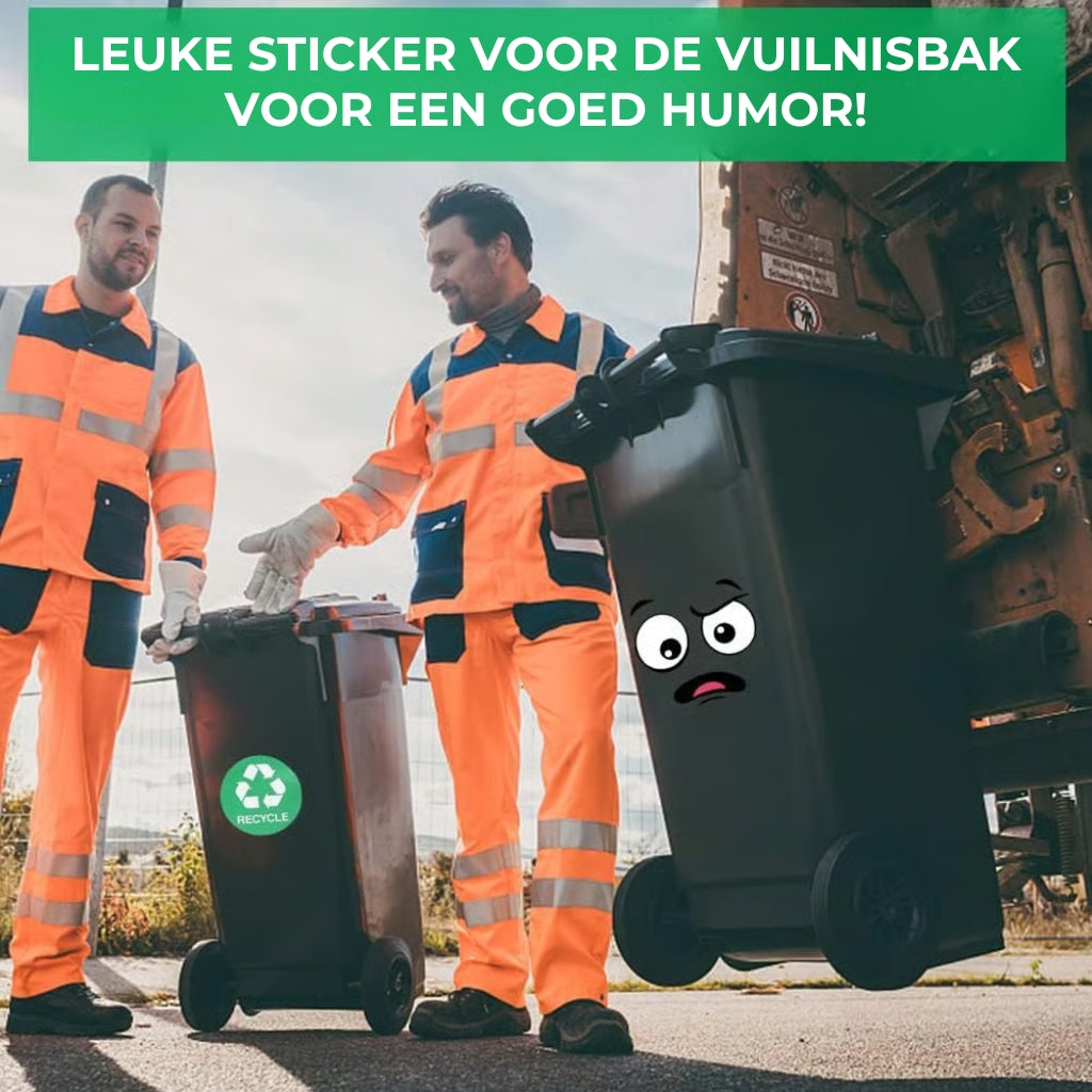 Milieuvriendelijke Vuilnisbakstickers - 4 Stuks