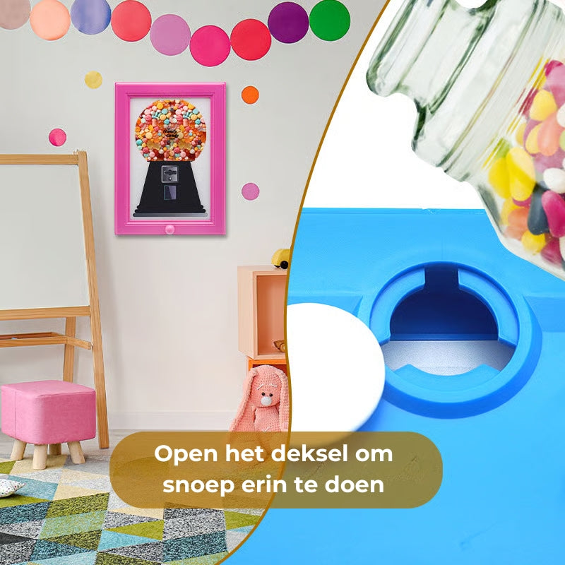 🍬Zeldzaam Vintage Handy Candy Frame - Hangende Snoepautomaat Kunst