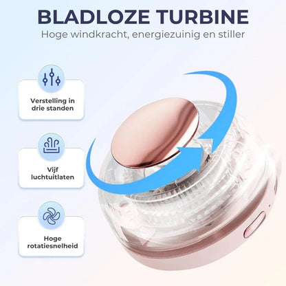 Draagbare ventilator met 3 snelheden