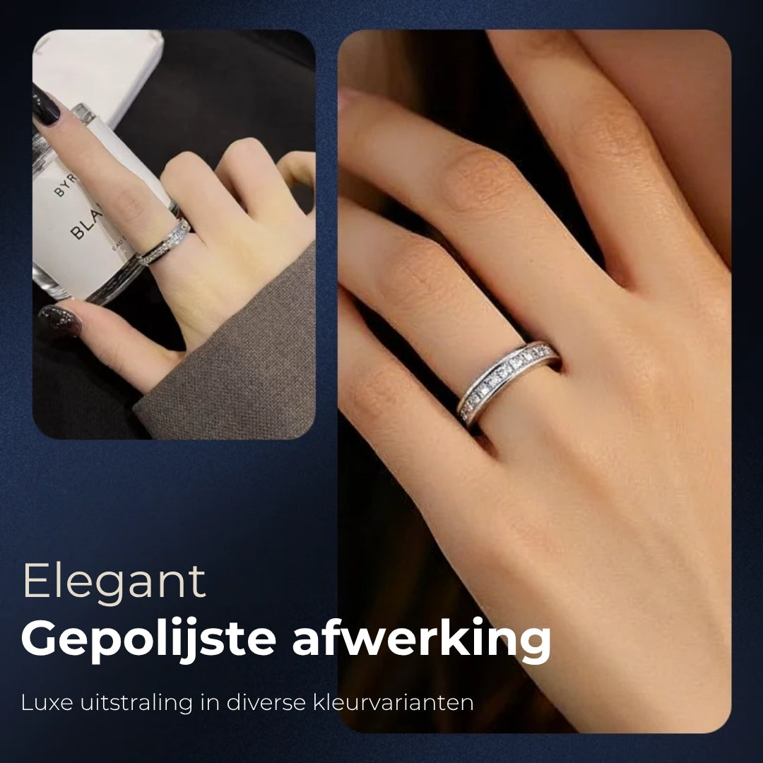 Draaibare Spinnerring van Titaniumstaal met Zirkonia