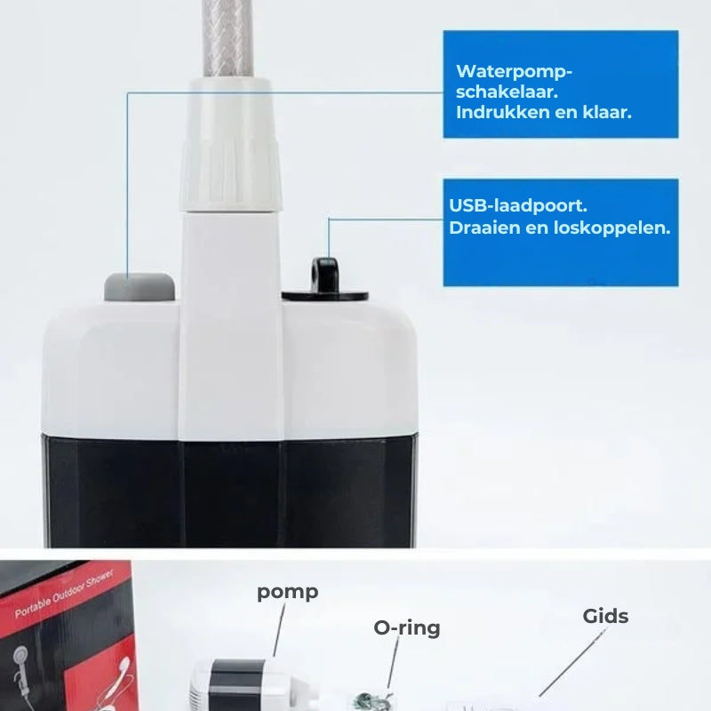 Draagbare Kampeerdouche