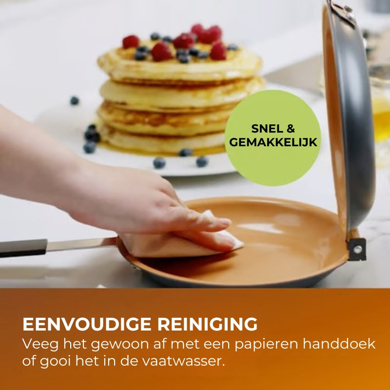 Dubbelzijdige Anti-Aanbakpan